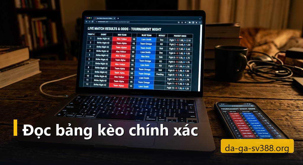 Hai màn hình trên bàn làm việc, một hiện livestream trường gà, một hiện bảng tỷ lệ kèo và lịch thi đấu