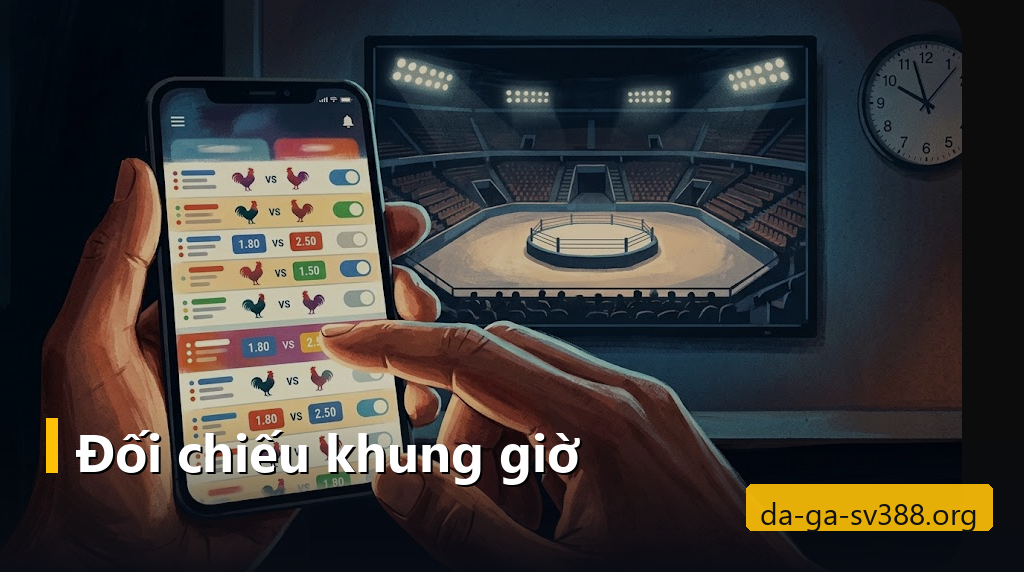 Điện thoại mở lịch và tỷ lệ trường gà cạnh đồng hồ