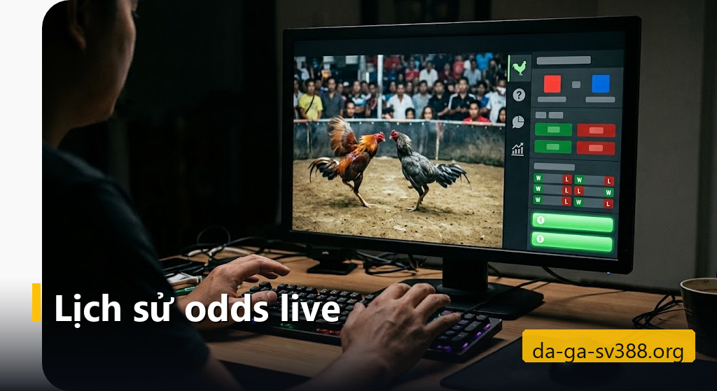 Màn hình desktop phát trường gà cùng lịch sử odds trực tuyến